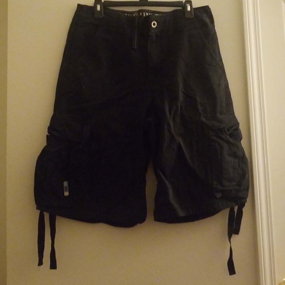 Black cargo shorts